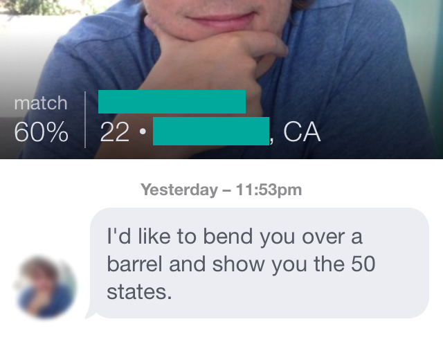 Online Dating Messages - Bend You Over a Barrel